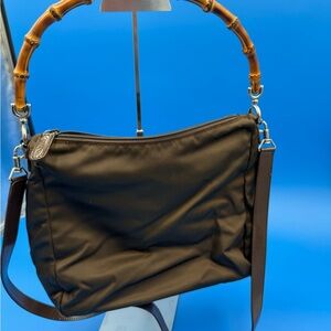 Brown Gucci Women's Bag with Bamboo Handle